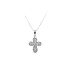 Pendant Cross with White Gold Zircons