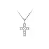 Pendant Cross with Zircons White Gold