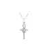 Pendant Cross with Jesus Christ from White Gold