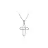 Pendant Cross with White Gold Zircons