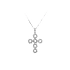 Pendant Cross with White Gold Zircons