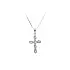 Pendant Cross with White Gold Zircons