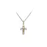 Pendant Cross with Jesus Christ made of Combined Gold