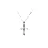 Pendant Cross with White Gold Zircons