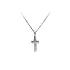 Pendant Cross with Zircon made of White Gold