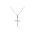 Gold Pendant Cross with Zircons