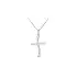 White Gold Cross with Zircons
