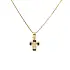Golden Cross with Zircon