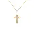 Golden Cross with Zircon