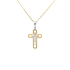 Golden Cross with Zircon
