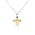 Golden Cross with Zircon made of Combined Gold