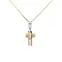Golden Cross with Zircon