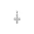 Gold Pendant Cross with Zircons
