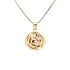 Gold Pendant with Zircon