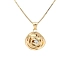 Gold Pendant with Zircon