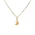 Gold Pendant for Bracelet Crescent