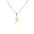 Gold Pendant for Bracelet Flamingo