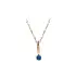 Gold Necklace with Blue Stone