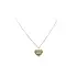 Gold Heart Necklace with Love Inscription