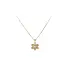 Gold Flower Necklace with Zircon