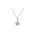 Gold Flower Necklace with Zircons