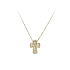 Gold Cross Necklace with Zirconias