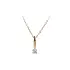 Gold Solitaire Necklace with Zircon