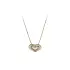 Gold Heart Necklace with Zirconias