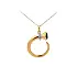 Gold Pendant with Black Stone