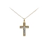 Gold Pendant Cross with Jesus Christ