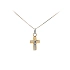 Gold Pendant Cross with Jesus Christ