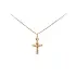 Gold Pendant Cross with Jesus Christ