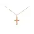 Gold Pendant Cross with Jesus Christ