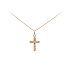 Gold Pendant Cross with Jesus Christ