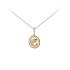 Gold Pendant Virgin Mary with Zircons