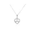 Pendant Heart with White Gold Zircons