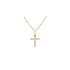 Pendant Cross with Jesus Christ made of Combined Gold