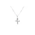 Pendant Cross with White Gold Zircons