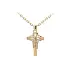 Gold Pendant Cross with Jesus Christ