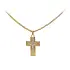 Gold Pendant Cross with Jesus Christ