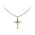 Gold Pendant Cross with Jesus Christ