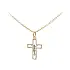 Gold Pendant Cross with Jesus Christ