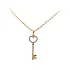 Gold Pendant Key with Zircones