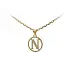 Gold Pendant Letter N