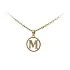 Gold Pendant Letter M