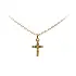 Gold Pendant Cross with Jesus Christ