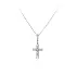 Pendant Cross with White Gold Zircons