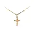 Gold Pendant Cross with Jesus Christ