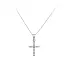 Pendant Cross with White Gold Zircons
