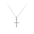 Pendant Cross with White Gold Zircons